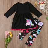 Kids Baby Girl Casual Long Sleeve Outfits 3 Pcs 2-7 Years