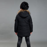 Kid Boys Down Padded Long Pentagram Thick Coat