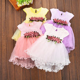 Baby Girl Summer Floral Tulle Cotton Casual Dresses
