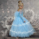 Mesh Baby Girl Princess Bridesmaid Pageant Gown Birthday Party Dress