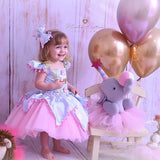 Kid Baby Girl Princess Bow Tutu Party Birthday Wedding Dress