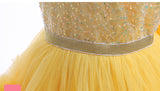 Kid Baby Girl Solid Color Cake Sequin Splicing Princess Mesh Gauze Dresses