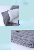 Baby Button Outdoor Cart Wool Knit Fleece Thickened Thermal Sleeping Pajamas