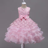 Kid Girl Princess Bodice Diamond Pompous Dresses