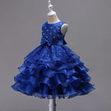 Kid Girl Princess Bodice Diamond Pompous Dresses