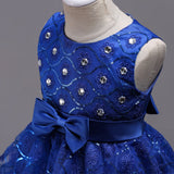 Kid Girl Princess Bodice Diamond Pompous Dresses