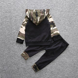 Baby Boy Hooded Camouflage Cotton Suit 2 Pcs Sets