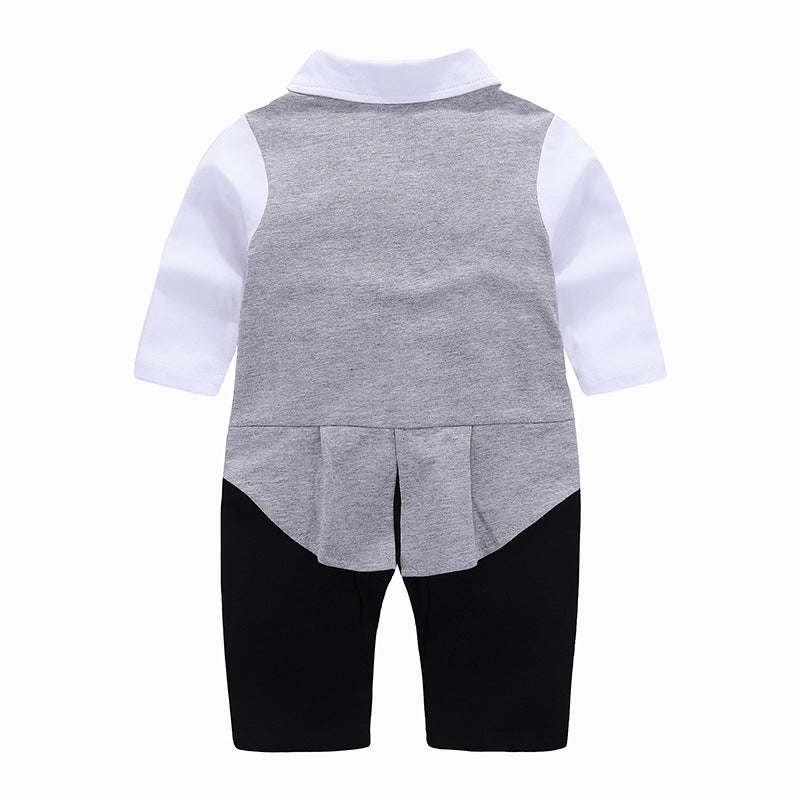 Baby Boy Crawl Suit Spring Gentleman Sets 2 Pcs