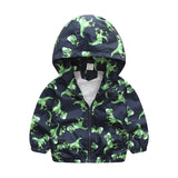 Kid Baby Boy Animal Giraffe Print Hood Zipper Windproof Coats