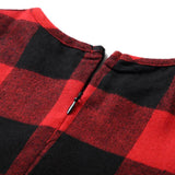 Family Matching Mommy And Me Outfits Long Sleeve Red Plaid Dress