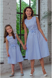 Family Matching Parent-child Bow-tie Plaid Dress