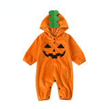 0-24M Infant Baby Girls Boys Pumpkin Print Halloween Rompers