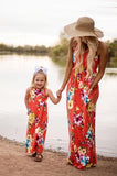 Family Matching Mother Daughter Dress Beach Sundress