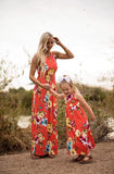 Family Matching Mother Daughter Dress Beach Sundress