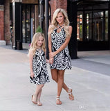 Family Matching Mother-daughter Sundresses Summer Sleeveless Dress