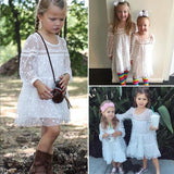 Baby Girl Tulle Long Sleeve Flower Casual Dresses