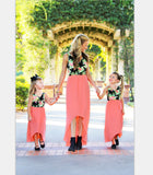 Family Matching Parent-child Digital Print Dress