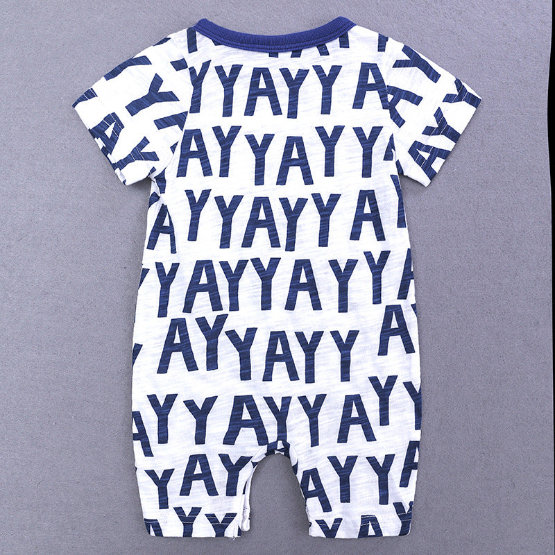 Baby Onesies Short Sleeve Cotton Knitted Breathable Jumpsuit Romper