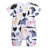 Baby Onesies Short Sleeve Cotton Knitted Breathable Jumpsuit Romper