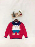 Kids Boy Girl Spring Autumn Lion Collar Knitwear Sweater