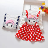 Kid Baby Girl Strap Lovely Little Girl Fake 2 Pcs Sets