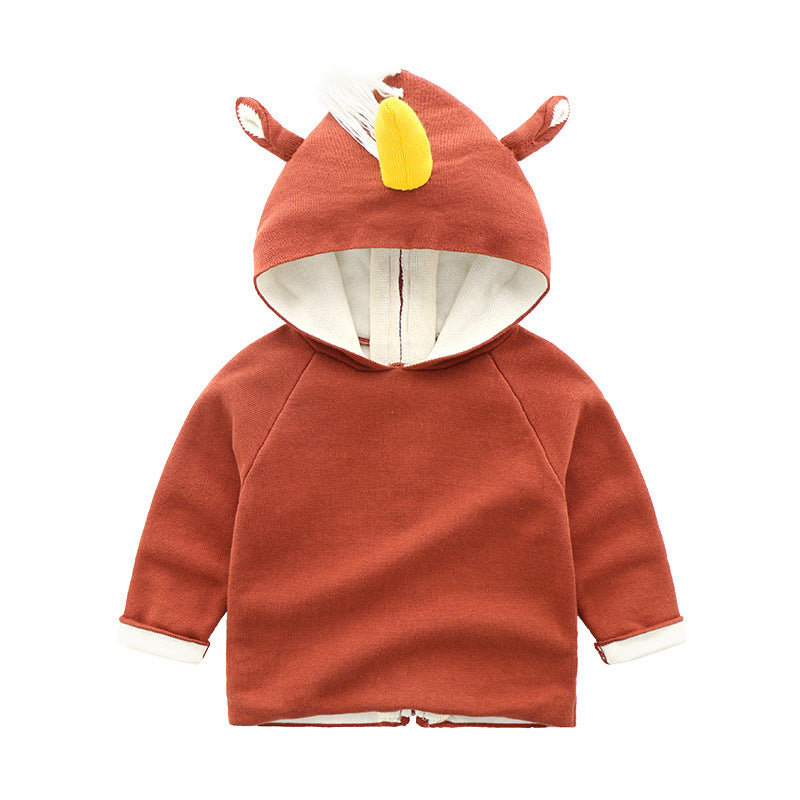 Infant Toddler Baby Cute Cartoon Elk 3D Sweatshirt Coat