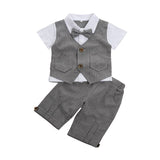 Baby Boys Summer Cotton Short Sleeve Thin 2 Pcs Sets Suit