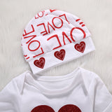Baby Girl Pure Cotton Multicolor 3 Pcs Set with Heart