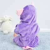Baby Girl Animal Romper Warm Winter Pajamas