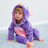 Baby Girl Animal Romper Warm Winter Pajamas
