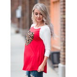 Family Matching Patchwork Heart-shaped Leopard Parent-child Shirts Tops