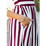 Family Matching Mother-daughter Striped Long Sleeve Dress