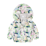 Kid Baby Boys Jacket  Airplane Print Trench Storm Coat