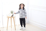 Kid Baby Boy Trendy Long-sleeved Stripes Floating Clouds Warm Sweater