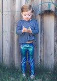 Kids Baby Girls Stretchy Fashion Skinny Mermaid Leggings Pencil Pants