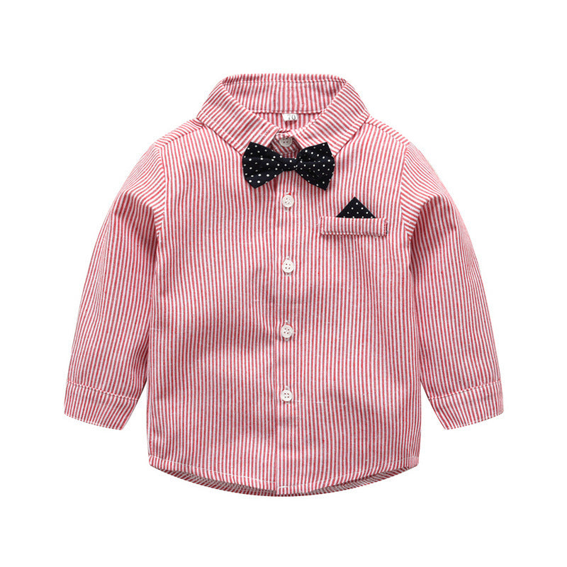 Striped Long-sleeved Baby Boy Set 2 Pcs suits