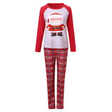 Family Christmas Santa Claus Printed Plaid Parent-child Pajamas