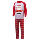 Family Christmas Santa Claus Printed Plaid Parent-child Pajamas