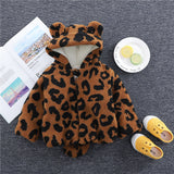 Baby Autumn Winter Plus Velvet Cotton-padded Leopard Jacket Coats