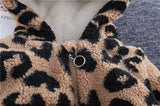 Baby Autumn Winter Plus Velvet Cotton-padded Leopard Jacket Coats