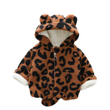 Baby Autumn Winter Plus Velvet Cotton-padded Leopard Jacket Coats