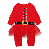 Baby Girls Long Sleeved Christmas Onesie Crawl Rompers