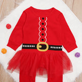 Baby Girls Long Sleeved Christmas Onesie Crawl Rompers