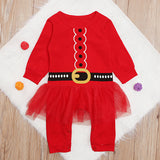 Baby Girls Long Sleeved Christmas Onesie Crawl Rompers