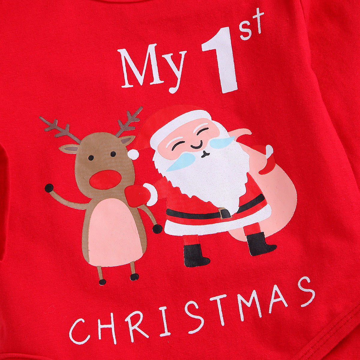 Baby Christmas Long-sleeved Santa Claus Dresses 3 Pcs