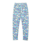 Family Matching Mother-daughter Dinosaur Flower Pattern Casual Pants