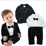 Baby Boy Long Sleeve Spring Gentleman Climbing Suit 2 Pcs Sets