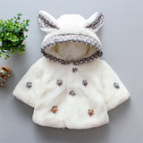 Kid Baby Girl Capes Autumn Winter Woolen Shawl Velve Coats