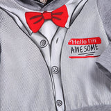 Boys Christmas Gentleman Collar Knot Suit 2 Pcs