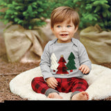 Kids Boys Christmas Tree Cotton Cute Suit 2 Pcs